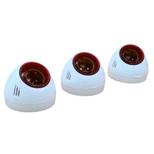 INDRICO Angle Lamp Holder for blub for Wall Wood Fancy Type with Brass Connector 240V White