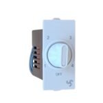 INDRICO Switch Type Modular Fan Regulator 1M, 4 Step type for Home, Office white (2)