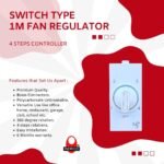 INDRICO Switch Type Modular Fan Regulator 1M, 4 Step type for Home, Office white (4)